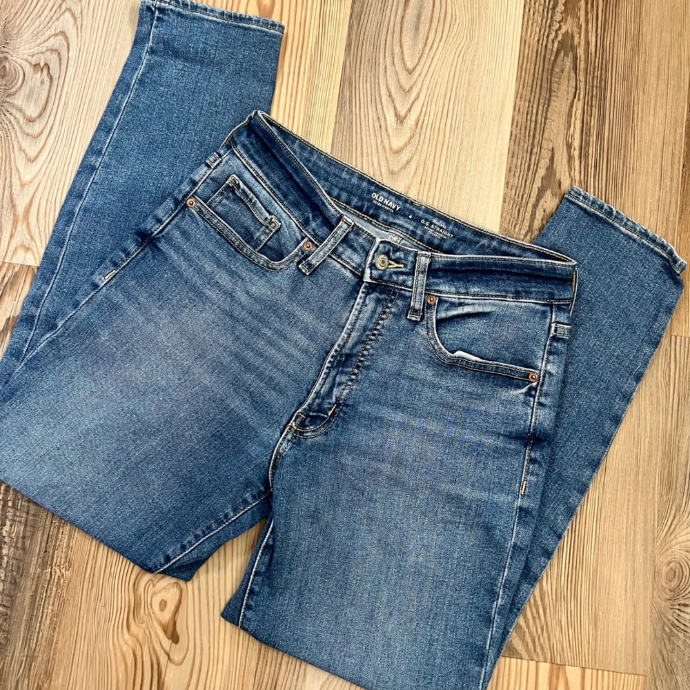 Old Navy OG Straight High Rise Jeans Womens Size 4 Stretch Classic Denim